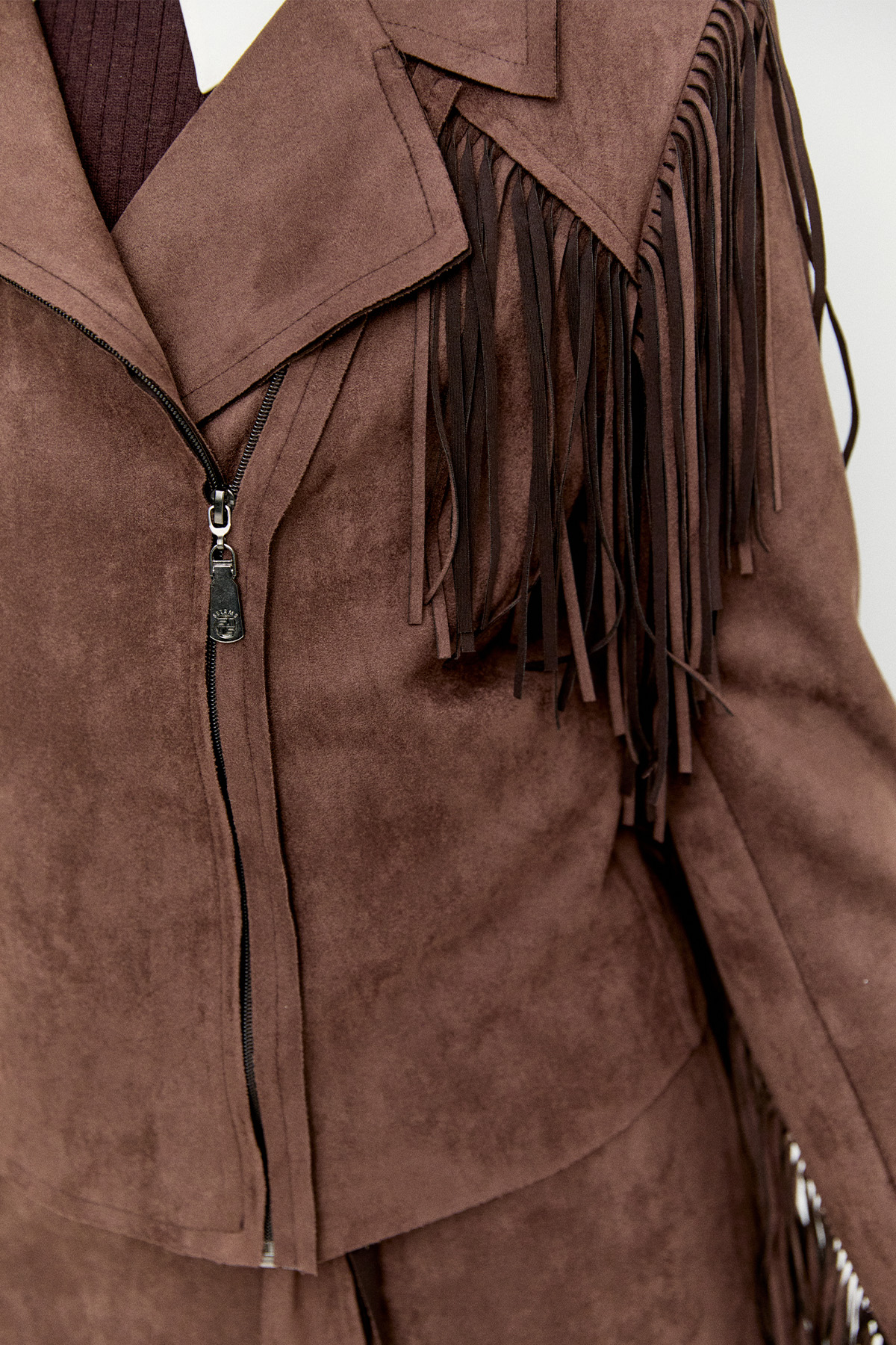 Süet Görünümlü Püsküllü Ceket, Tesettür Giyim