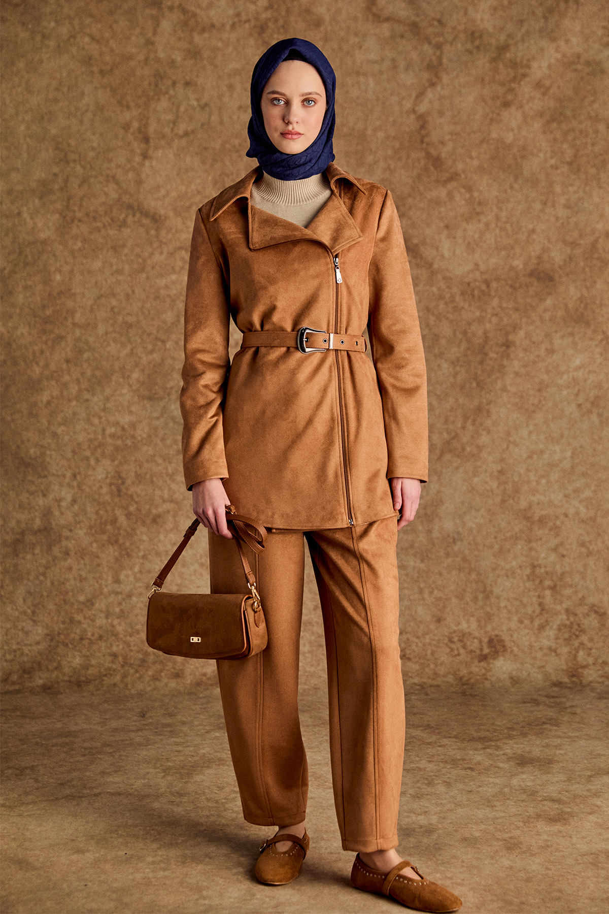 Süs Düğme Detaylı Pamuklu İkili Takım