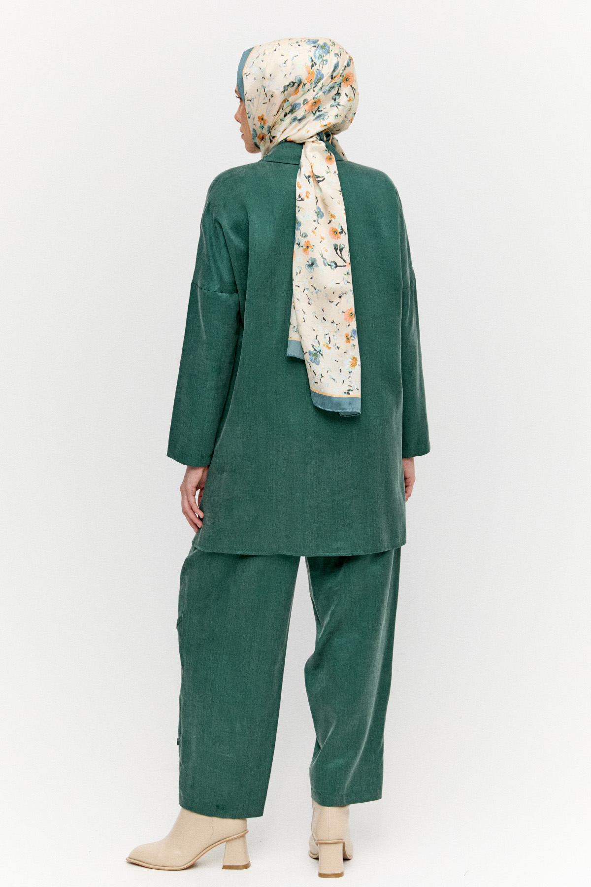 Süs Düğmeli Pamuklu İkili Takım, Tesettür Giyim