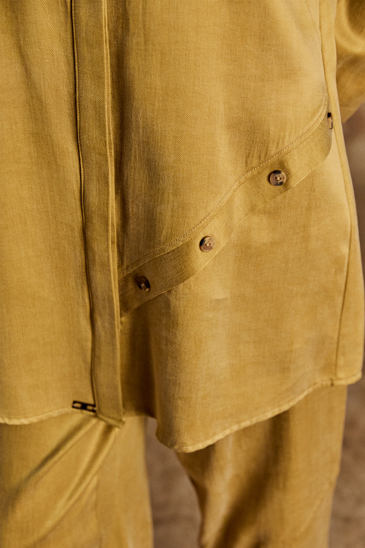 Süs Düğme Detaylı Pamuklu İkili Takım