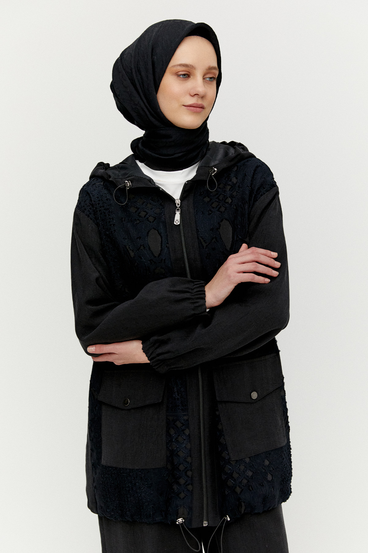 Dokulu Kap Rahat Kesim Pantolon İkili Takım