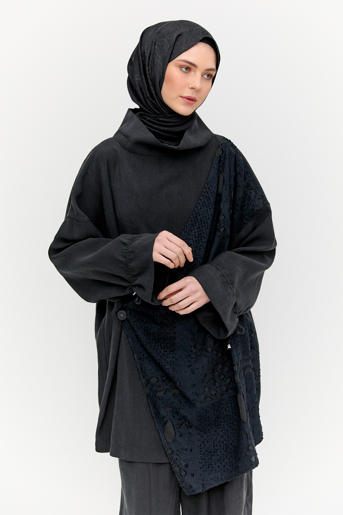 Dokulu Parçalı İkili Takım, Tesettür Giyim