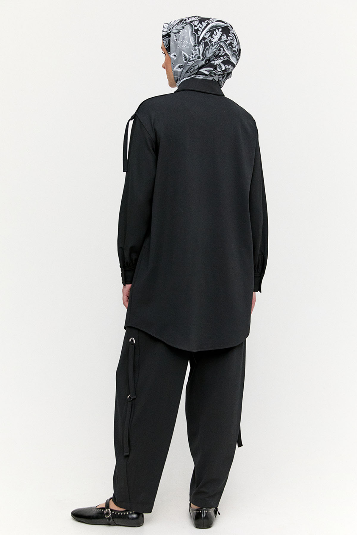 Kuşgözülü Gömlek Yaka İkili Takım, Tesettür Giyim