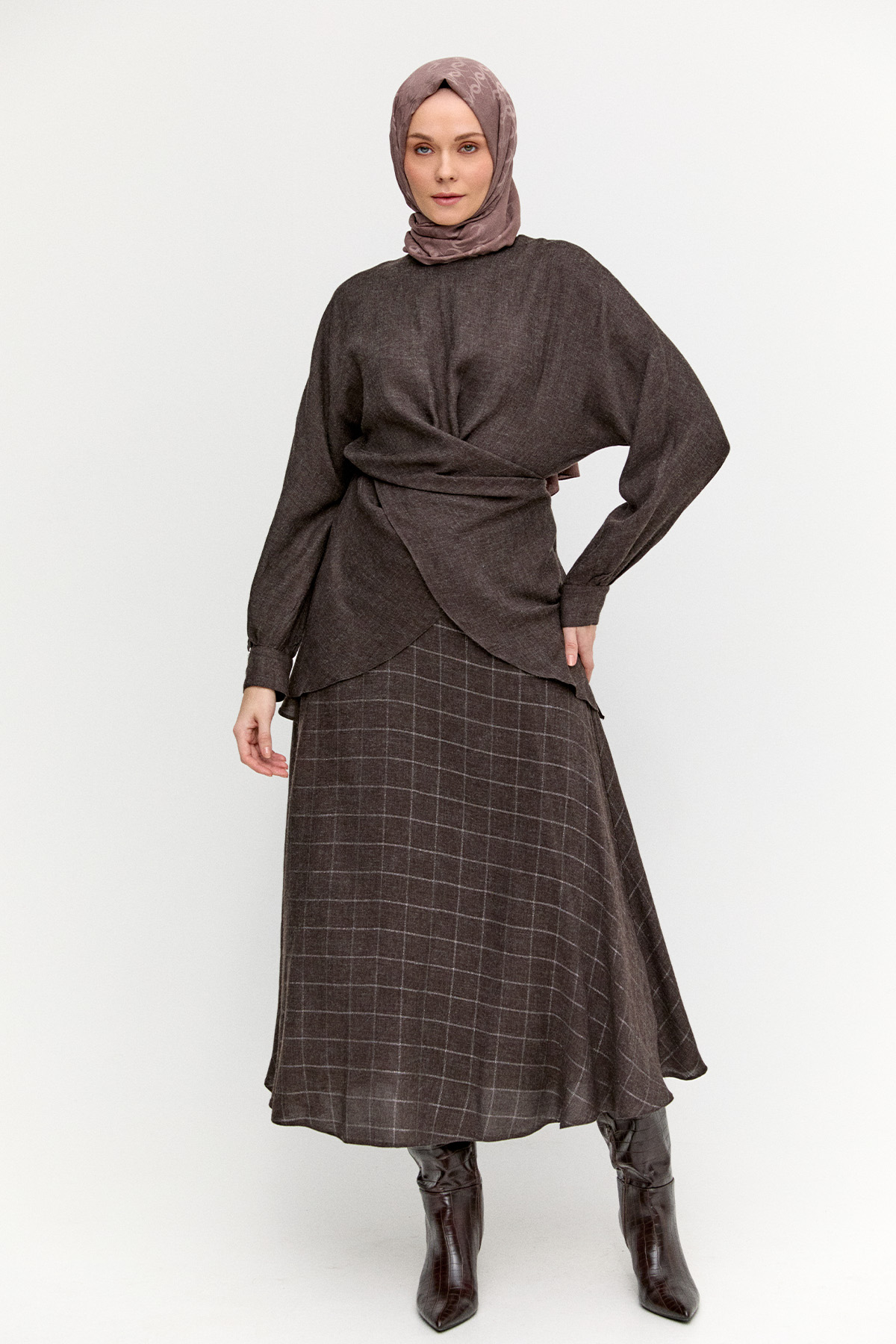 Beli Bağlamalı İkili Takım, Tesettür Giyim