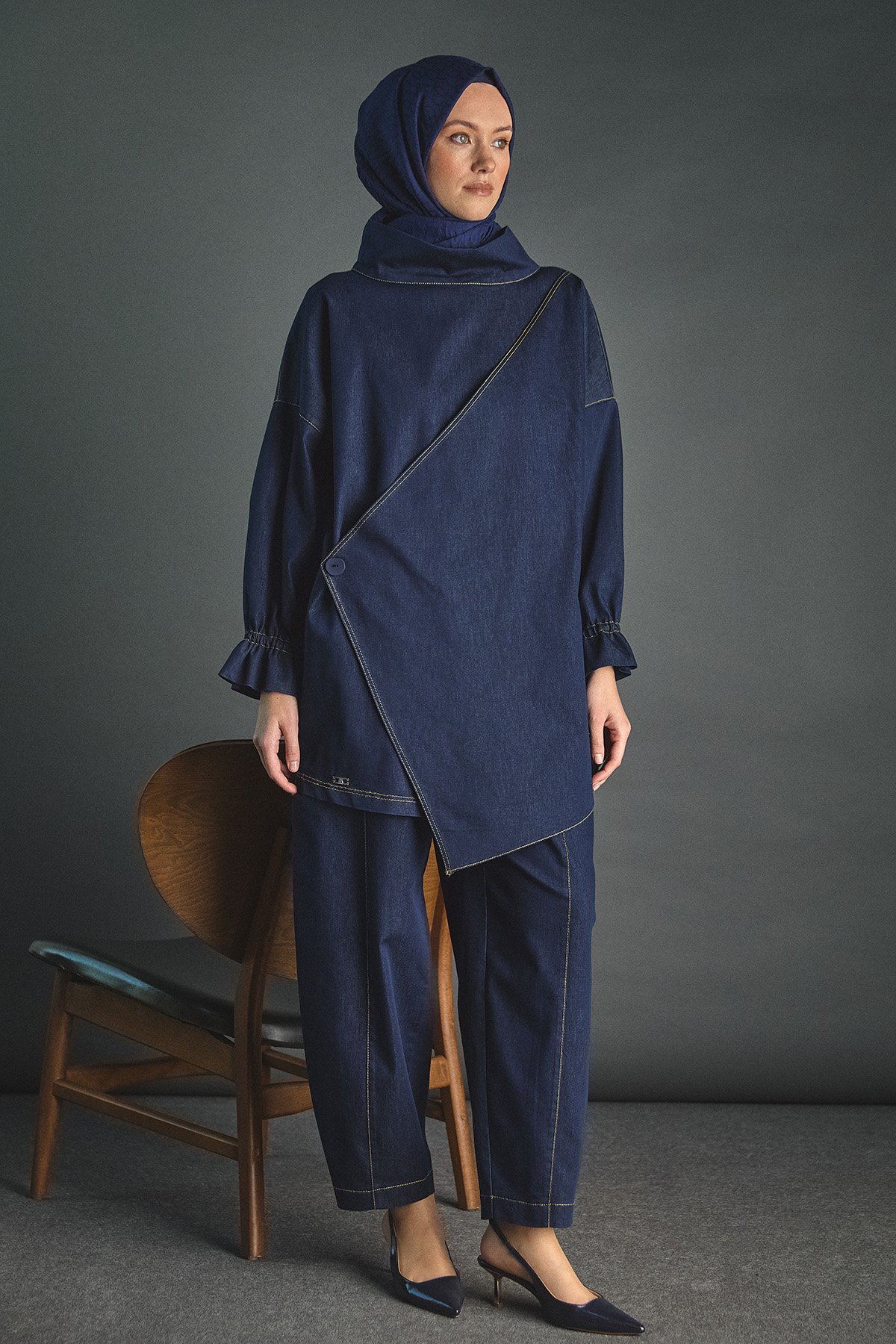 Oversize Denim İkili Takım