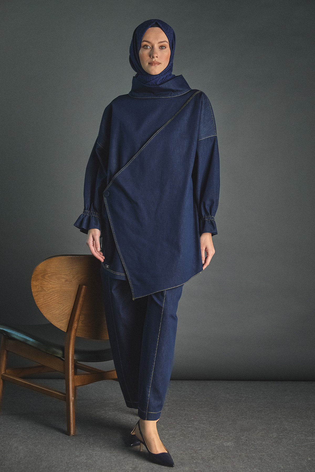 Oversize Denim İkili Takım