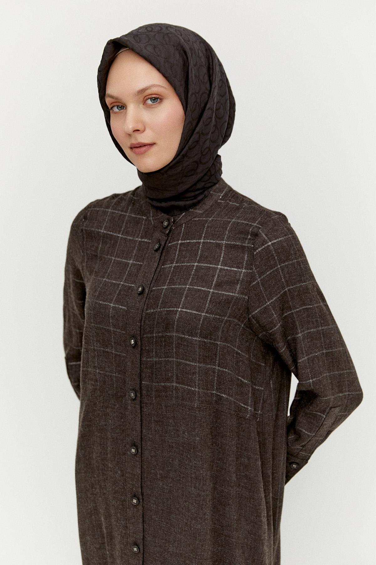 Kare Desenli Rahat Kesim İkili Takım