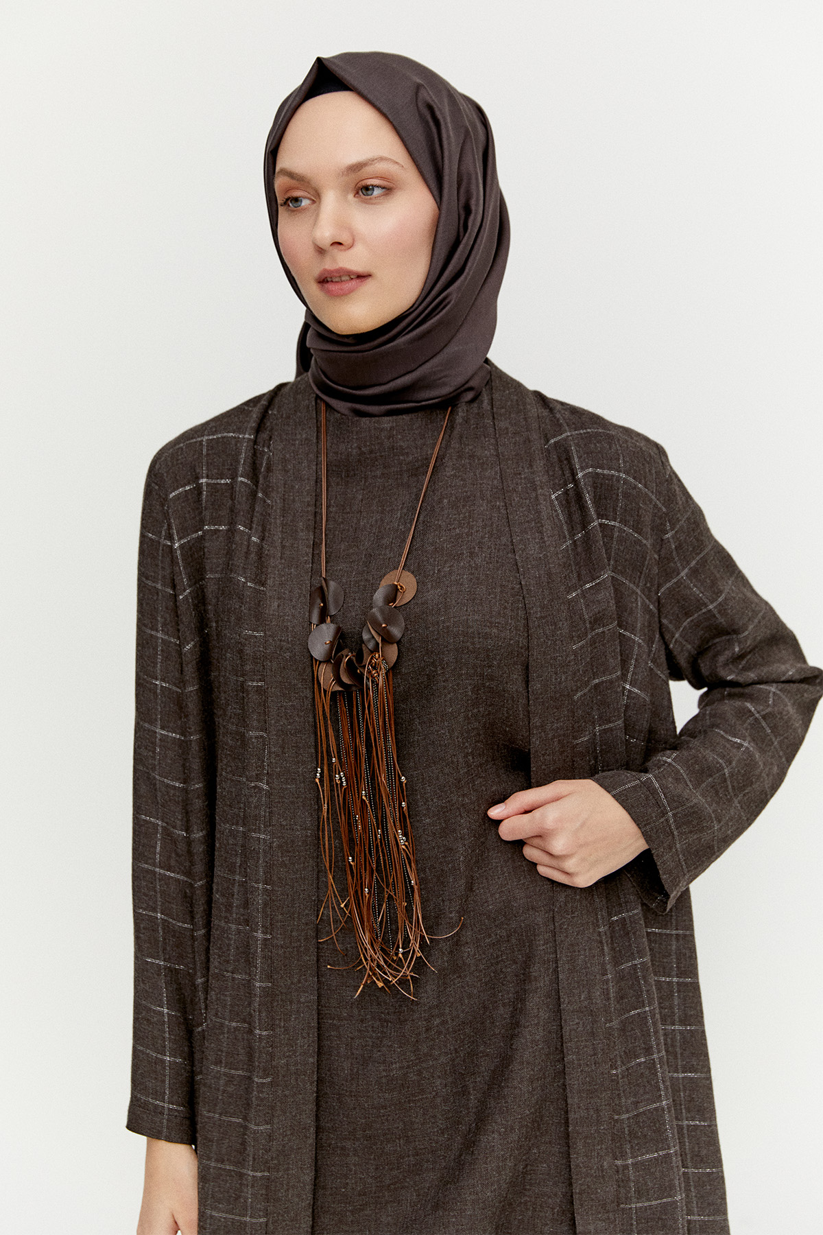 Yün Dokulu Melanjlı 3`Lü Takım