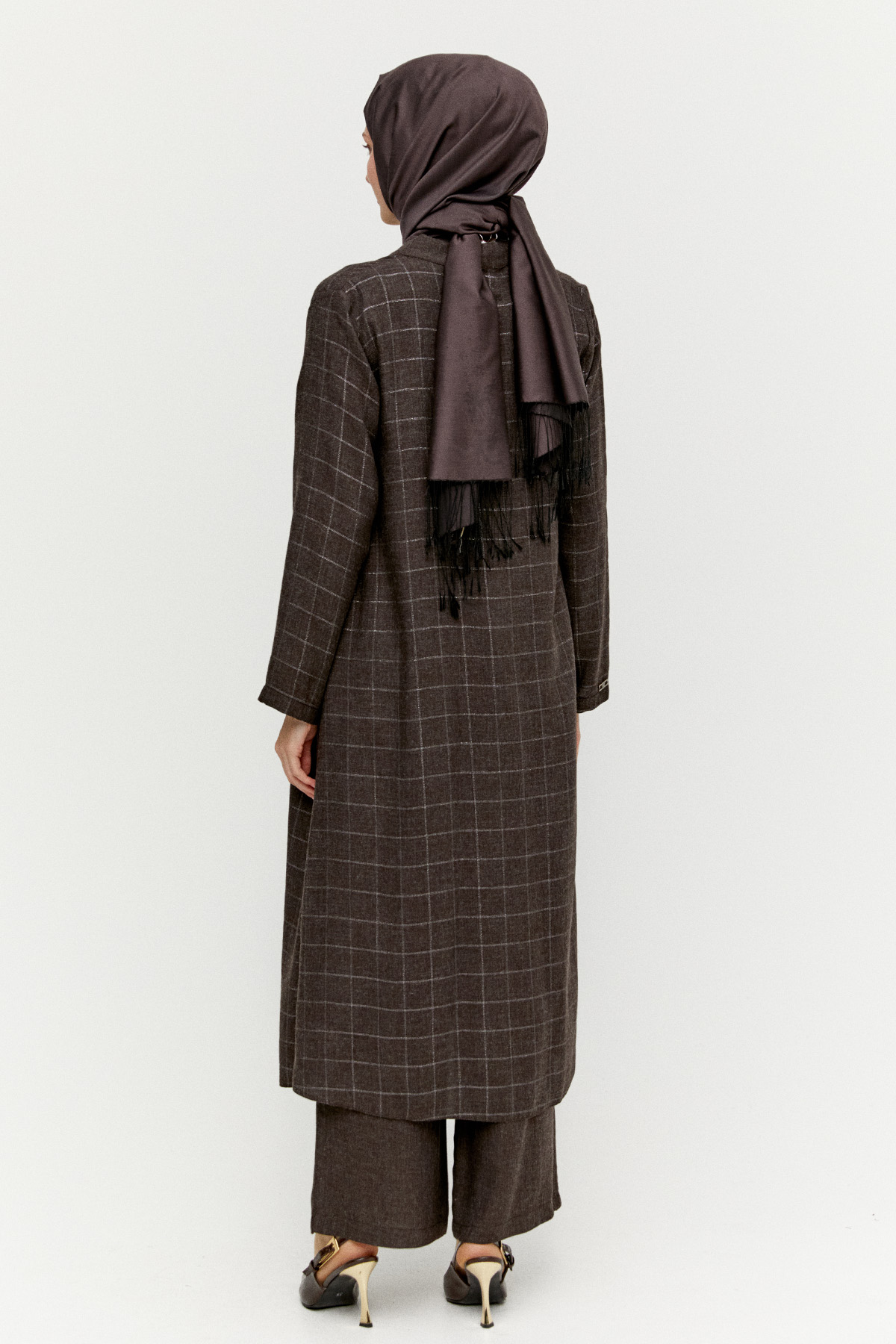 Yün Dokulu Melanjlı 3`Lü Takım