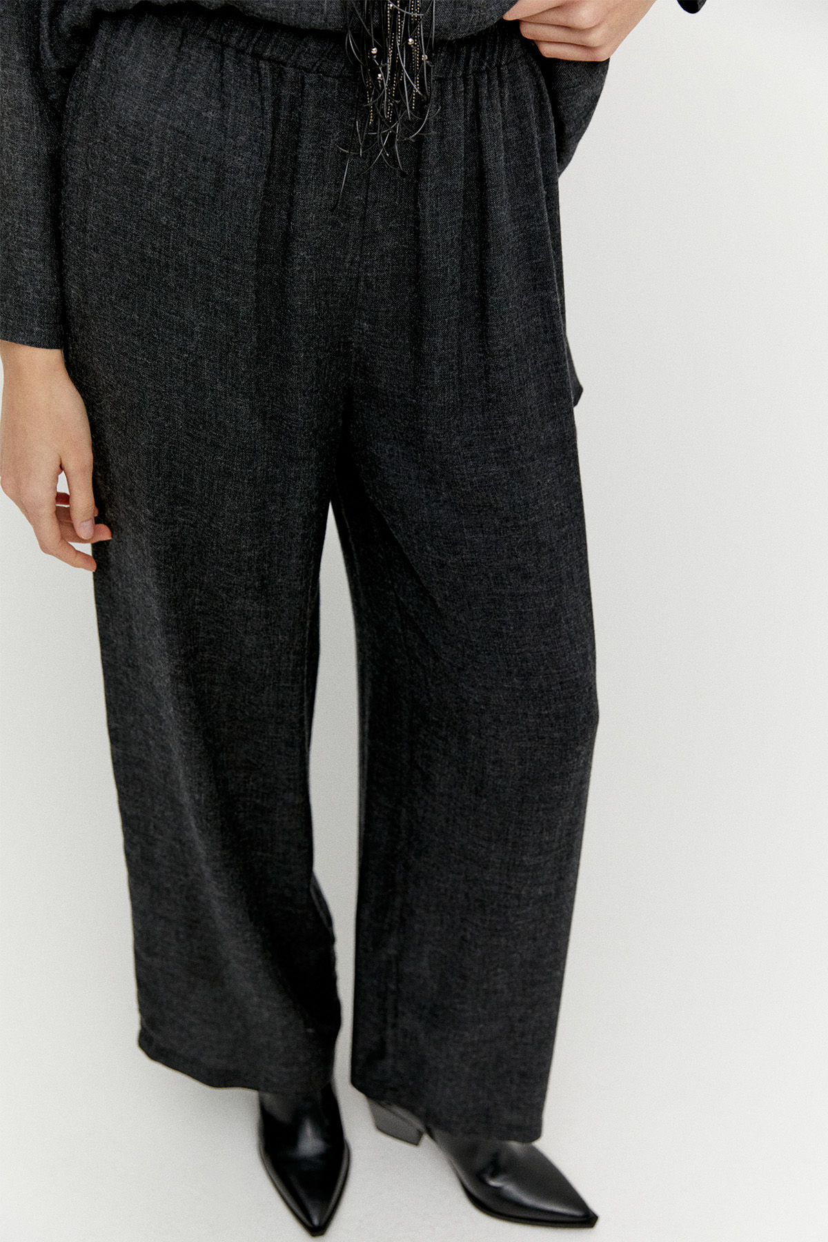 Yün Dokulu Melanjlı 3`Lü Takım