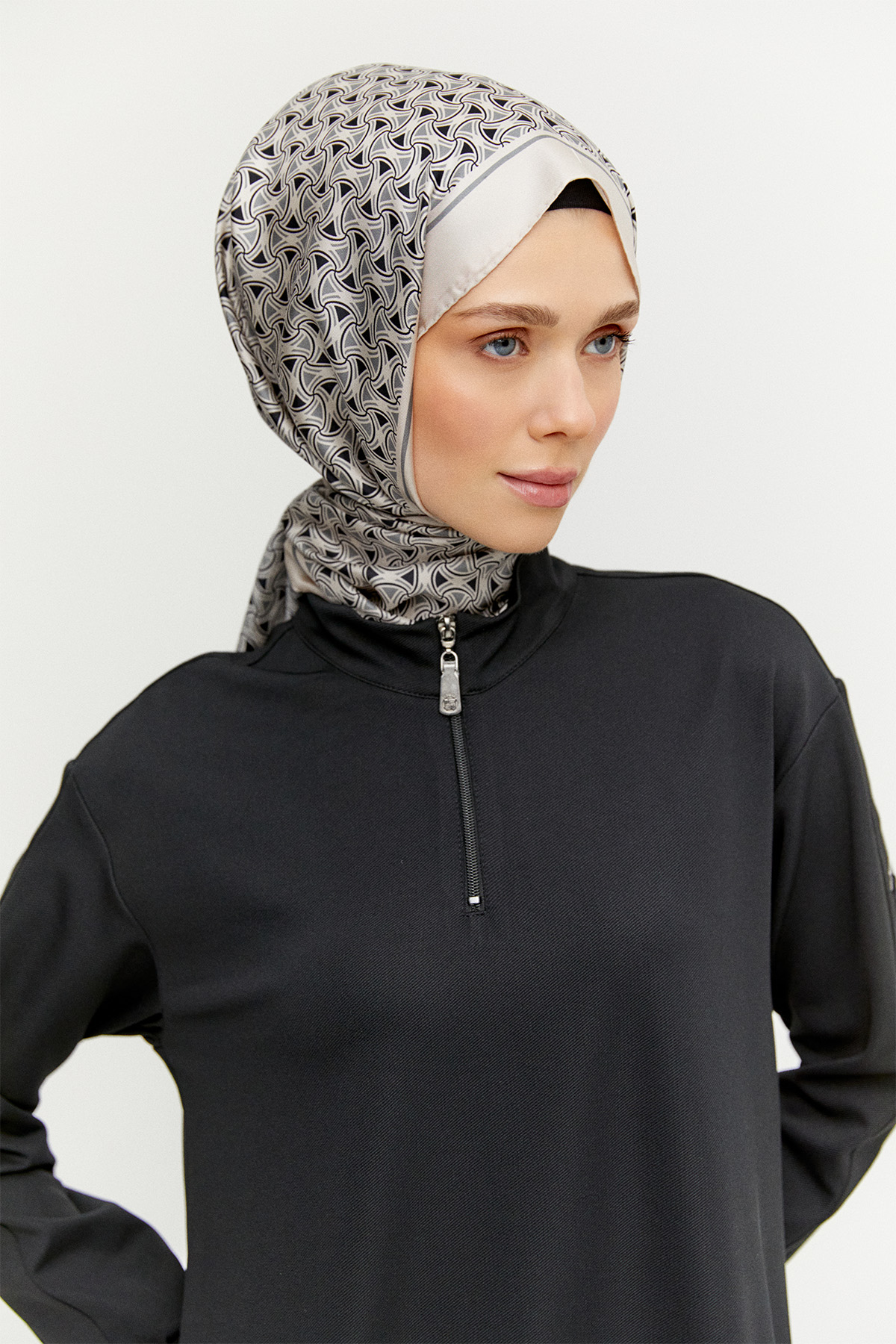 Nervür Detaylı Örme İkili Takım, Tesettür Giyim