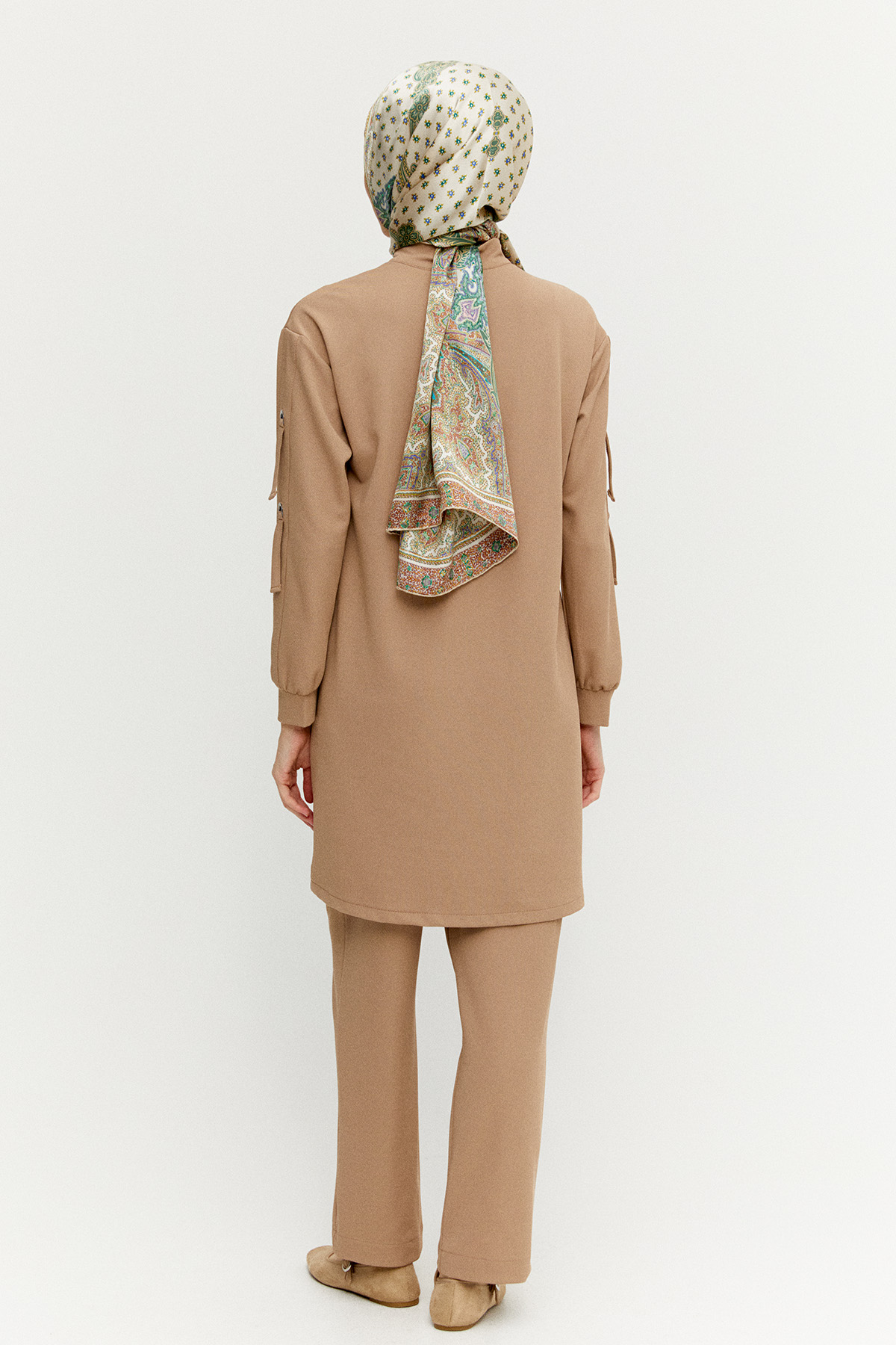 Nervür Detaylı Örme İkili Takım, Tesettür Giyim