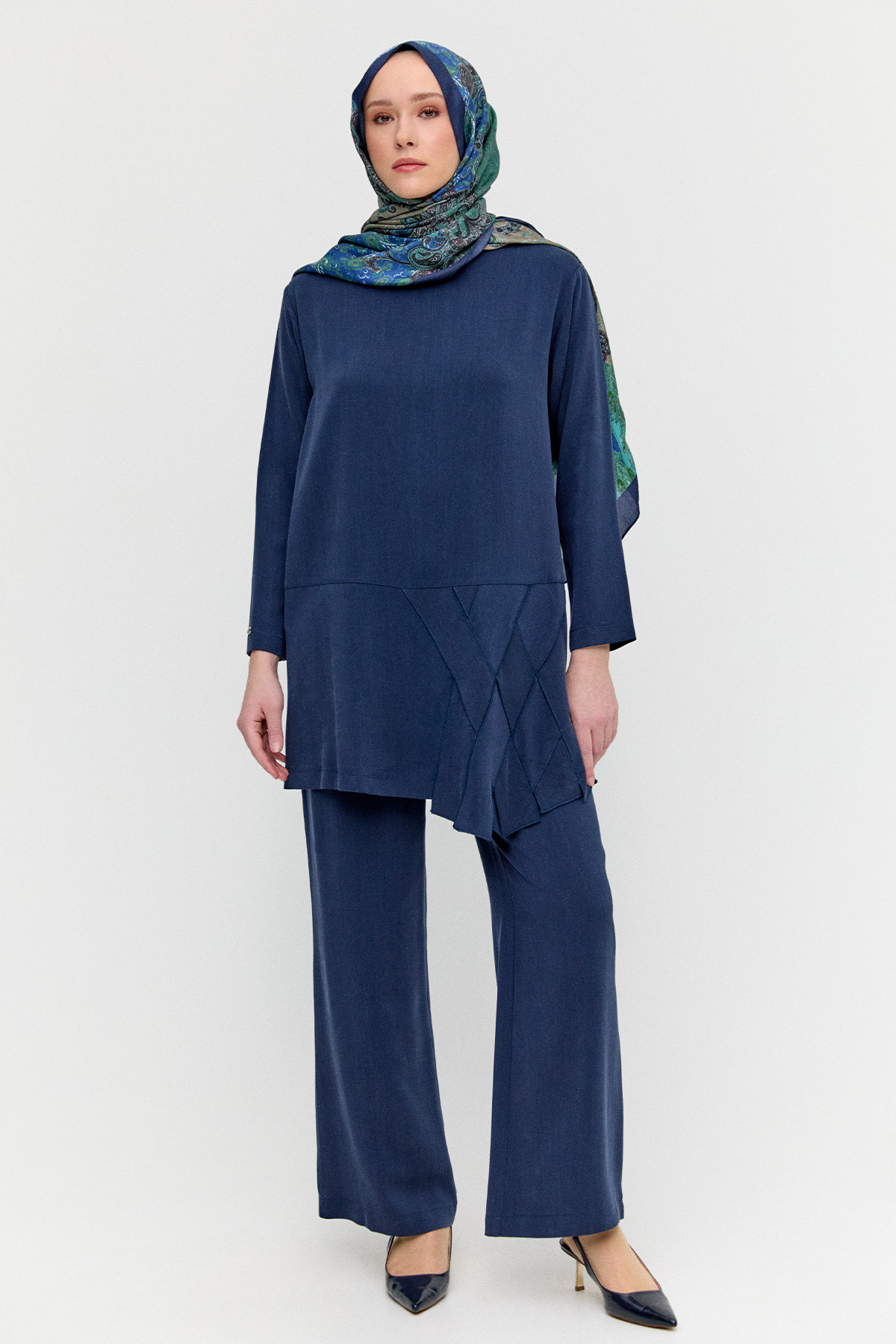 Geometrik Motifli İkili Takım, Tesettür Giyim