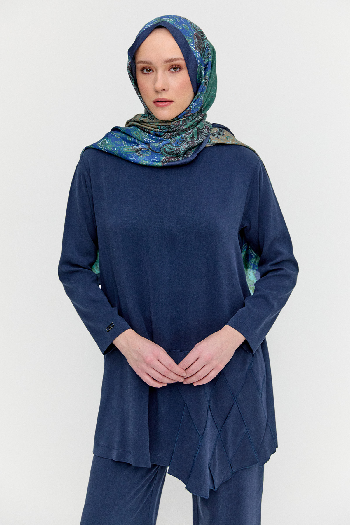 Geometrik Motifli İkili Takım, Tesettür Giyim