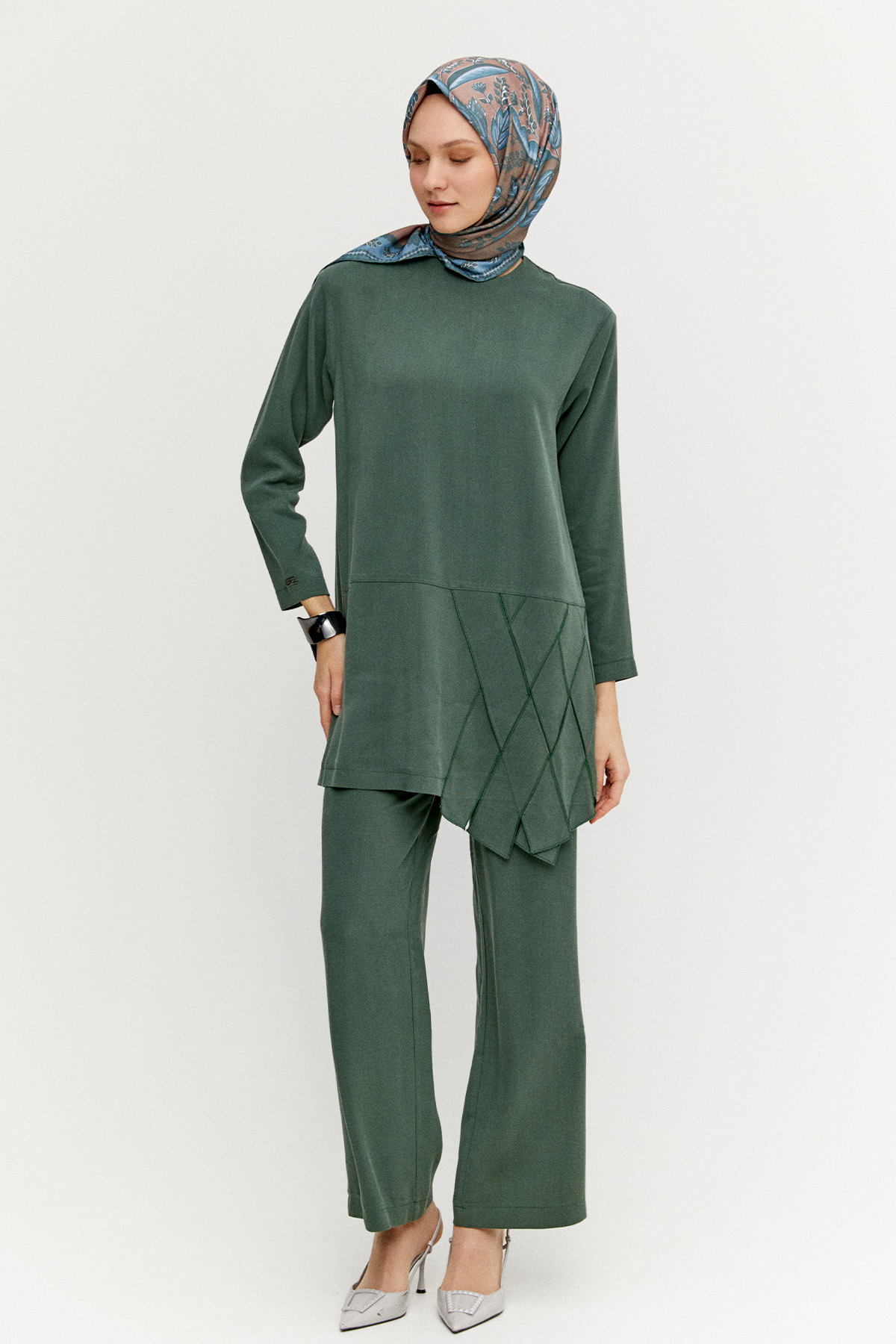 Geometrik Motifli İkili Takım, Tesettür Giyim