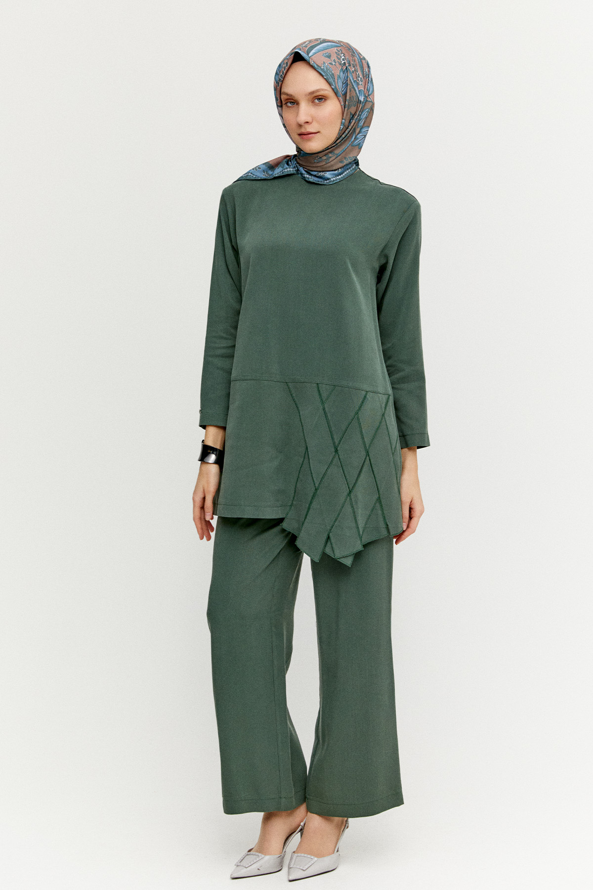 Geometrik Motifli İkili Takım, Tesettür Giyim