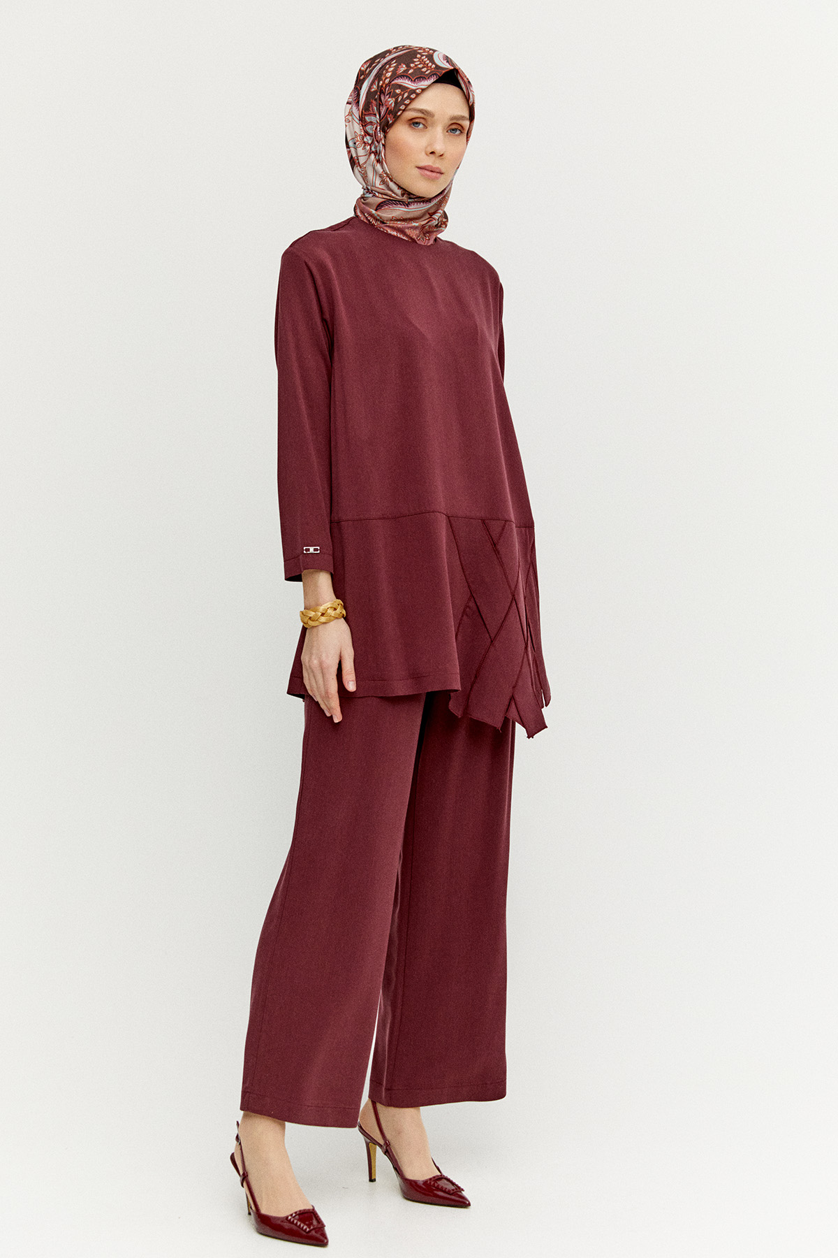 Geometrik Motifli İkili Takım, Tesettür Giyim