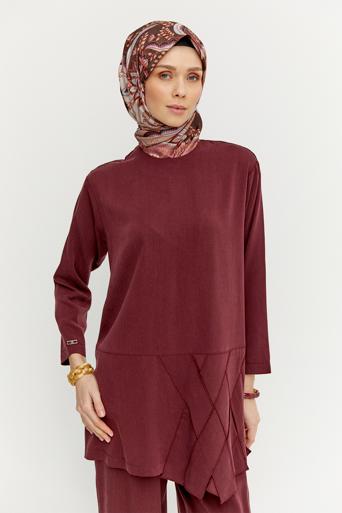 Geometrik Motifli İkili Takım, Tesettür Giyim