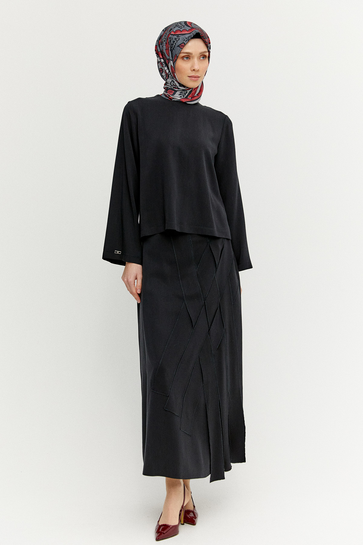 Etekli Lyocell İkili Takım, Tesettür Giyim