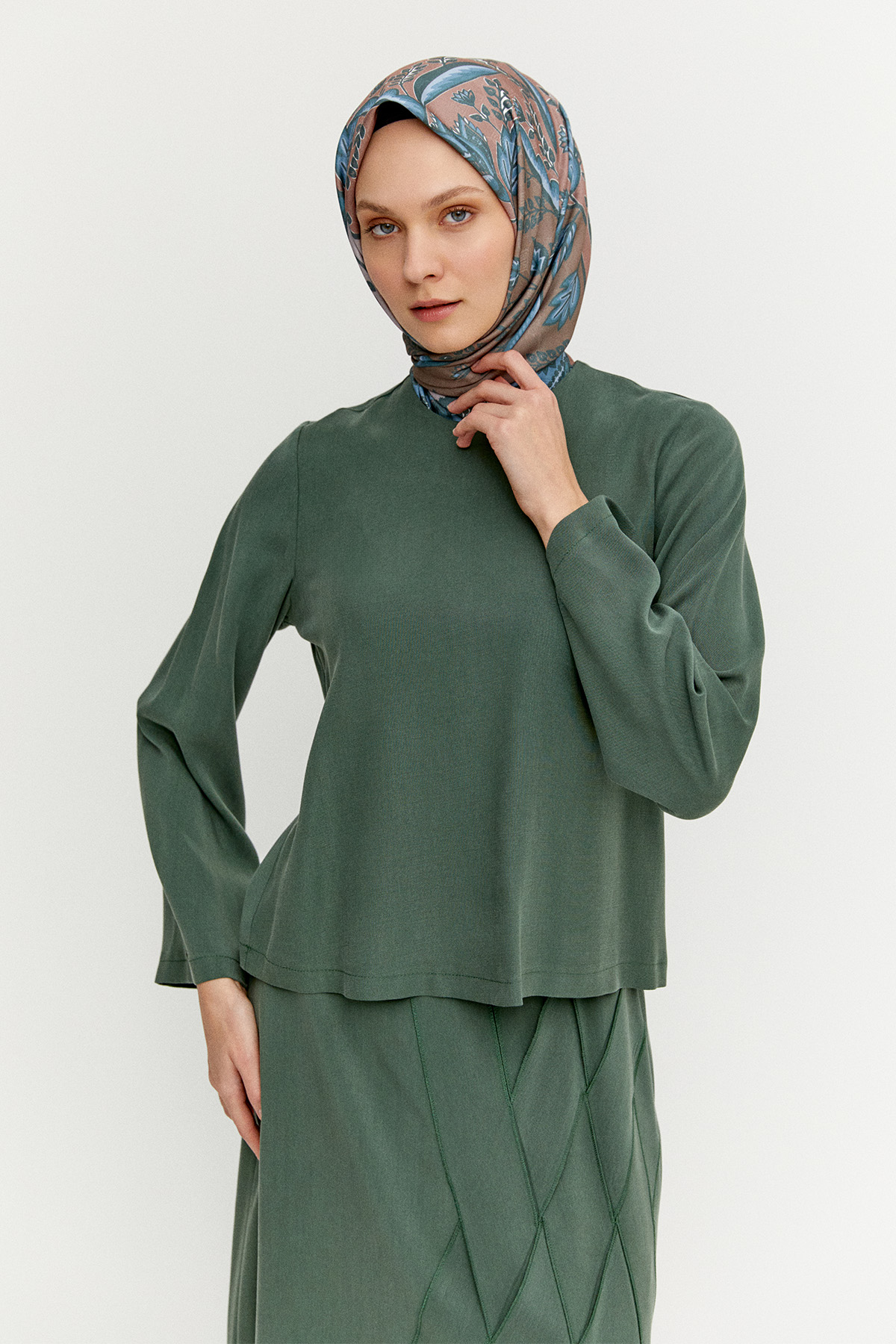 Etekli Lyocell İkili Takım, Tesettür Giyim