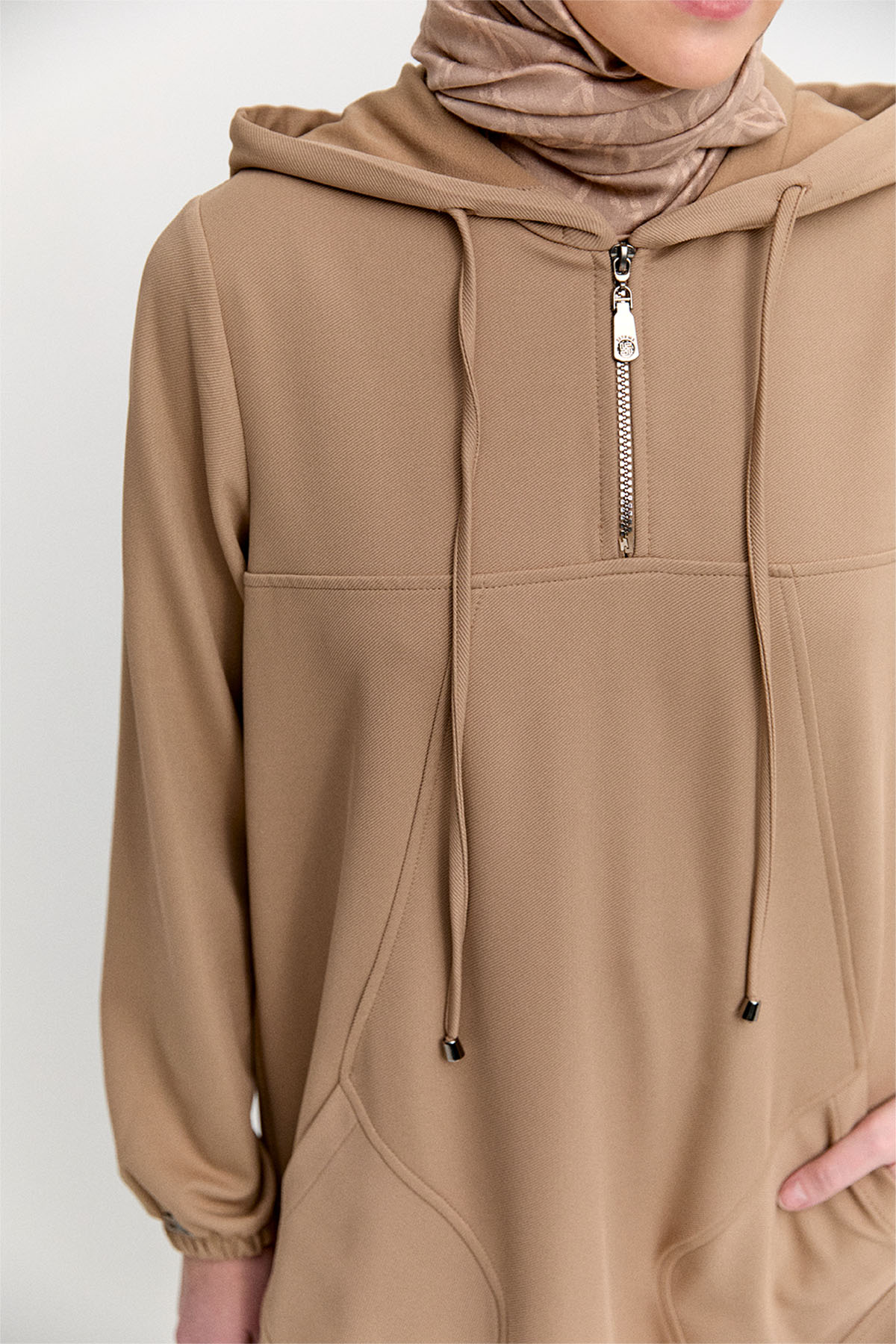 Kapüşonlu Tunik Pantolon Takım, Tesettür Giyim