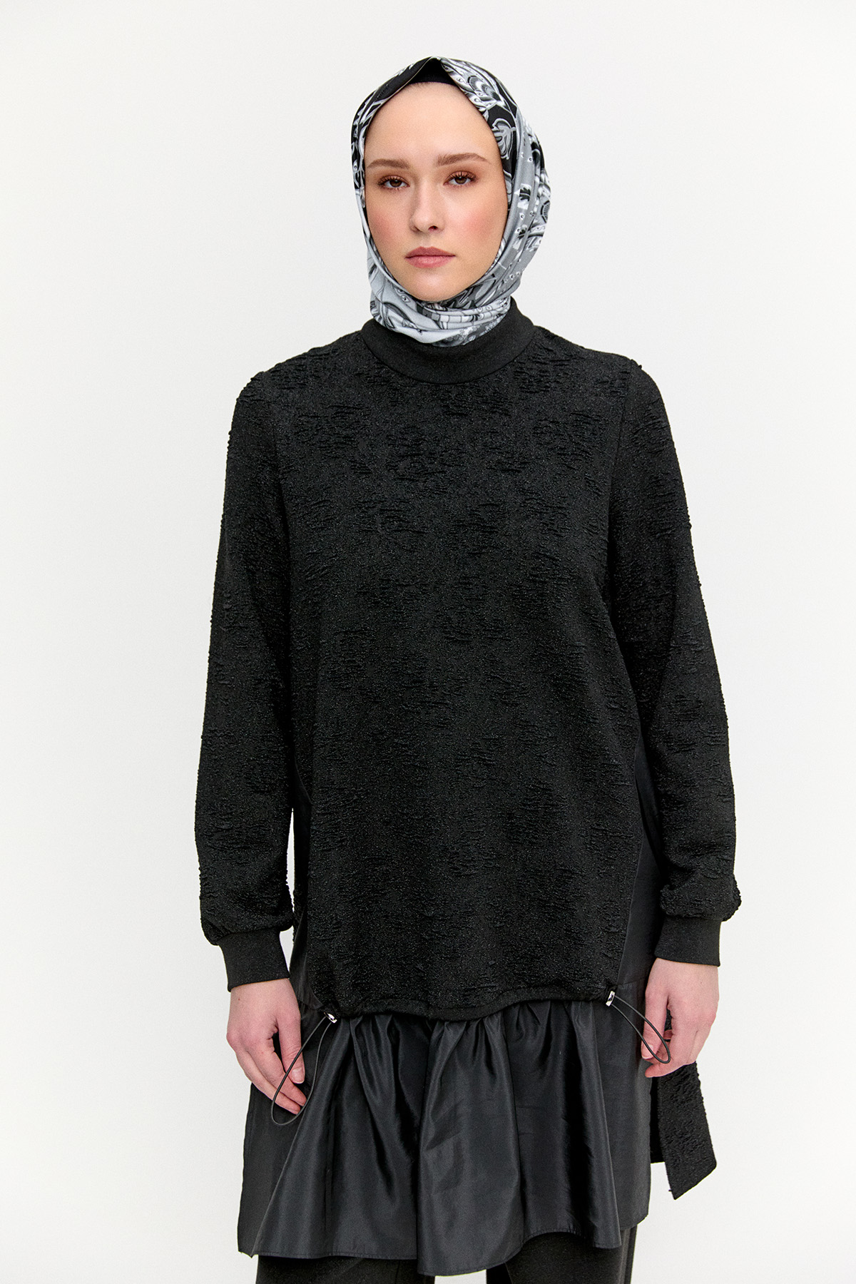 Paraşüt Detaylı Simli İkili Takım, Tesettür Giyim