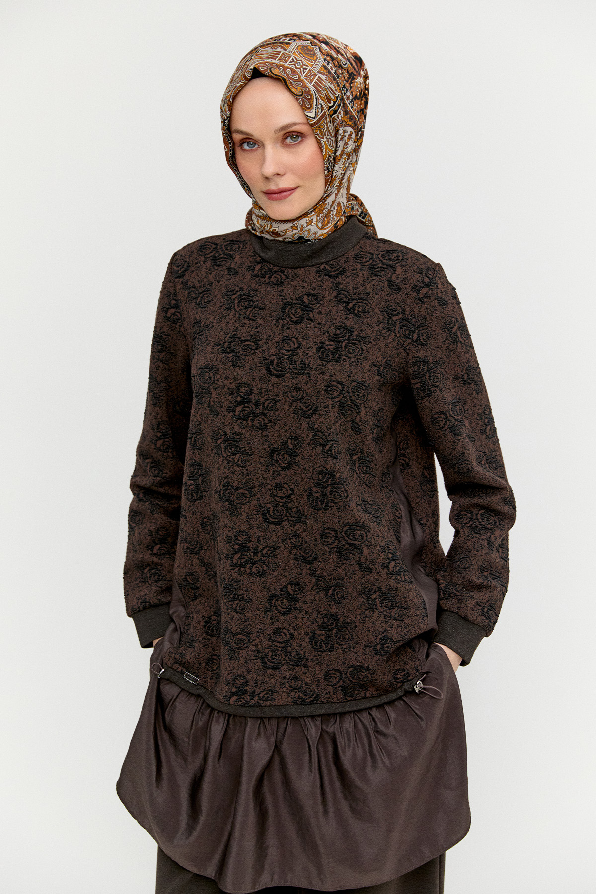 Paraşüt Detaylı Simli İkili Takım, Tesettür Giyim