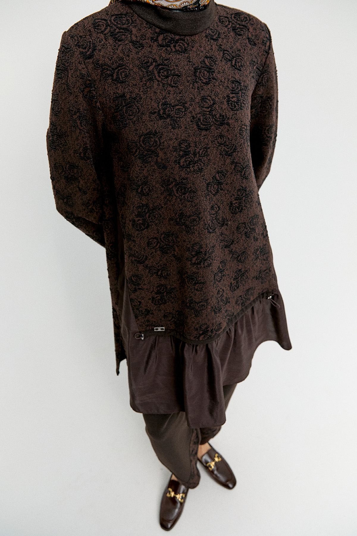 Paraşüt Detaylı Simli İkili Takım, Tesettür Giyim