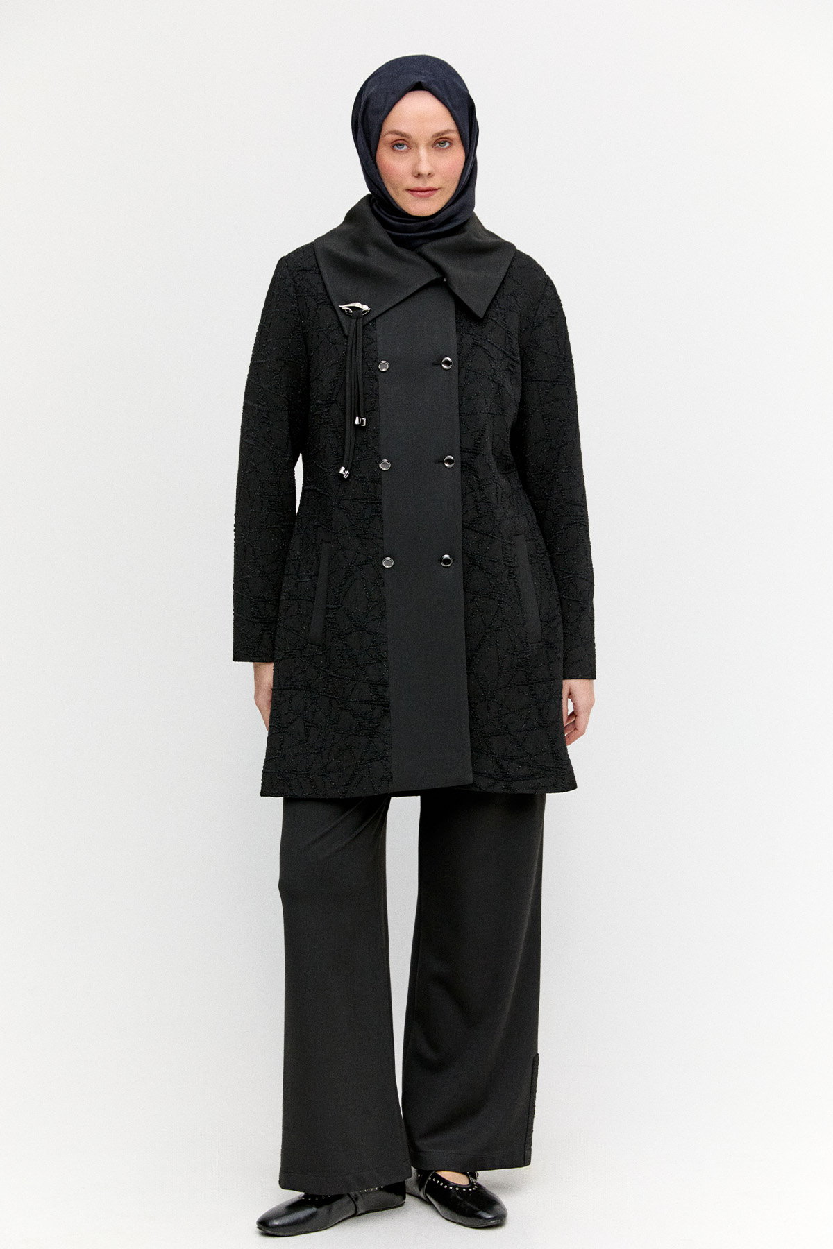 Mendil Yaka Örme İkili Takım, Tesettür Giyim