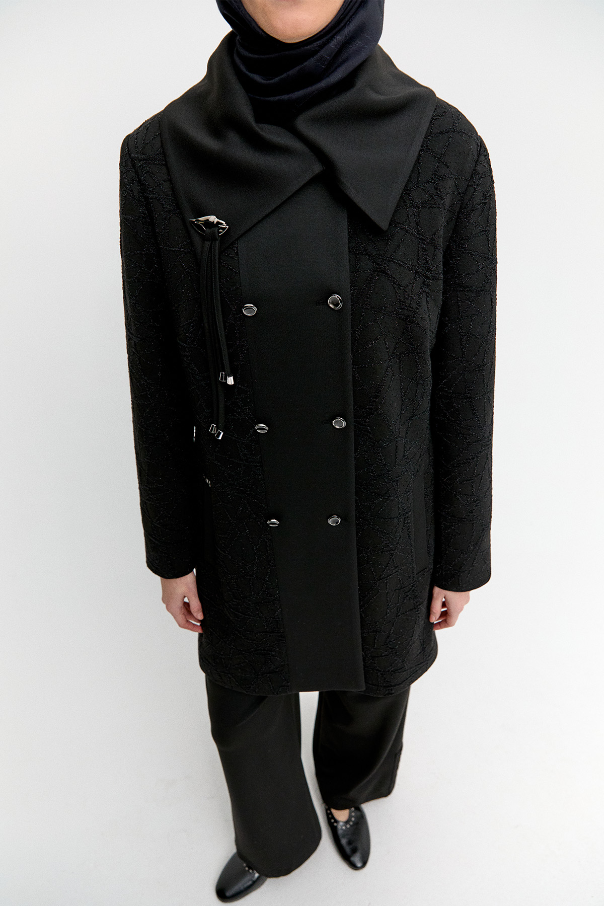 Mendil Yaka Örme İkili Takım, Tesettür Giyim