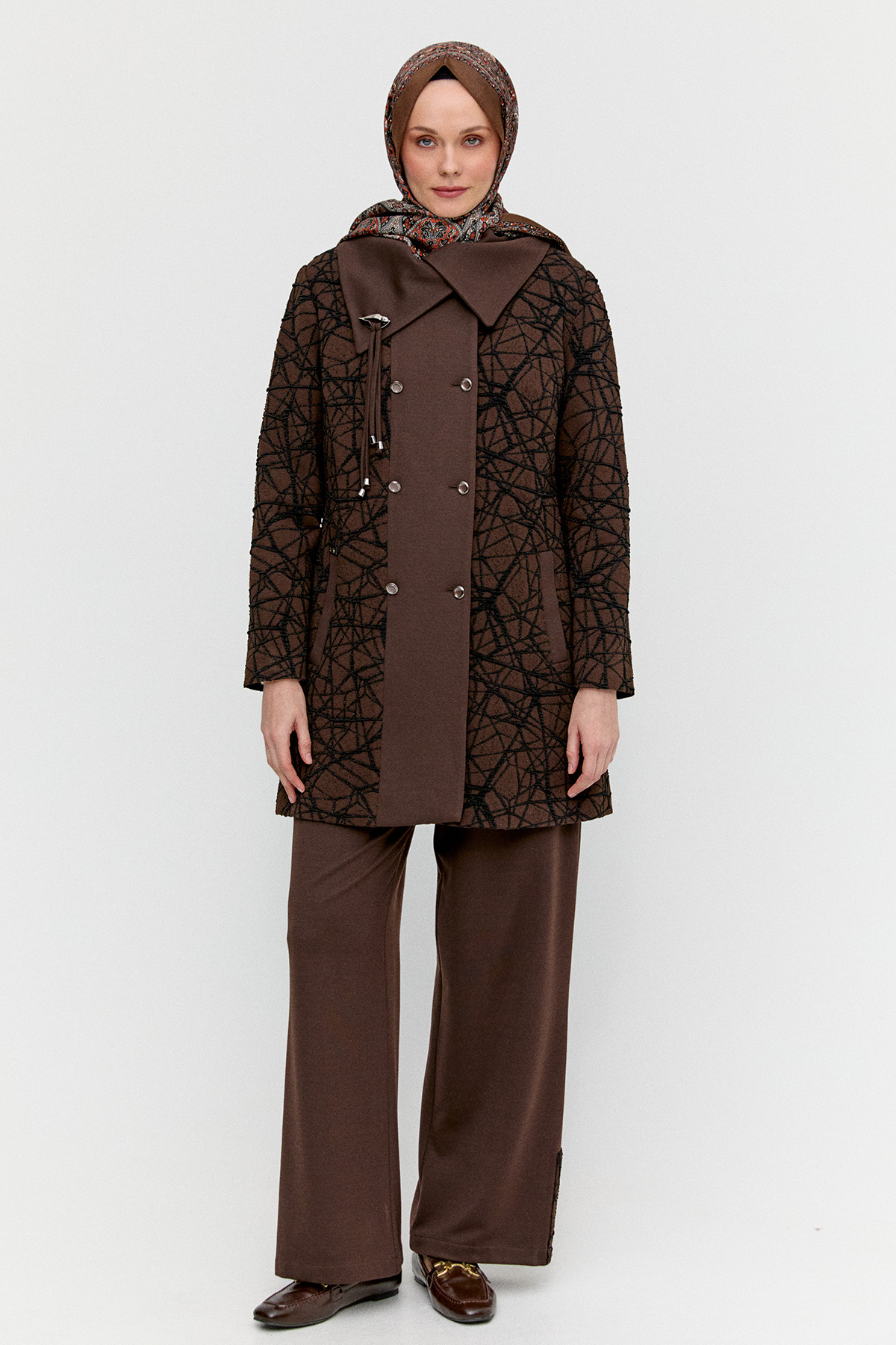 Mendil Yaka Örme İkili Takım, Tesettür Giyim