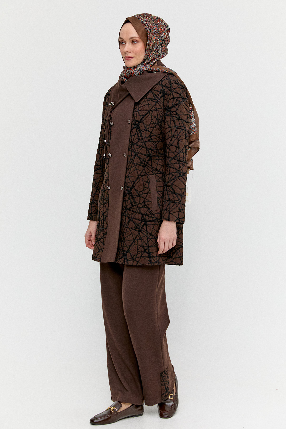 Mendil Yaka Örme İkili Takım, Tesettür Giyim