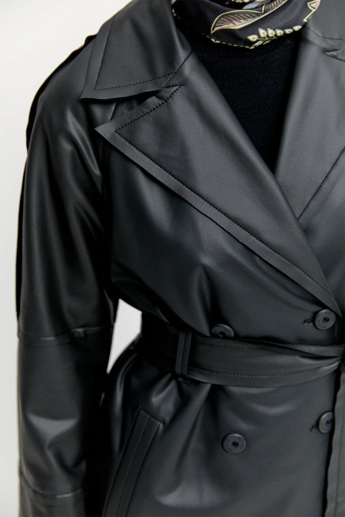 Kruvaze Suni Deri İkili Takım, Tesettür Giyim