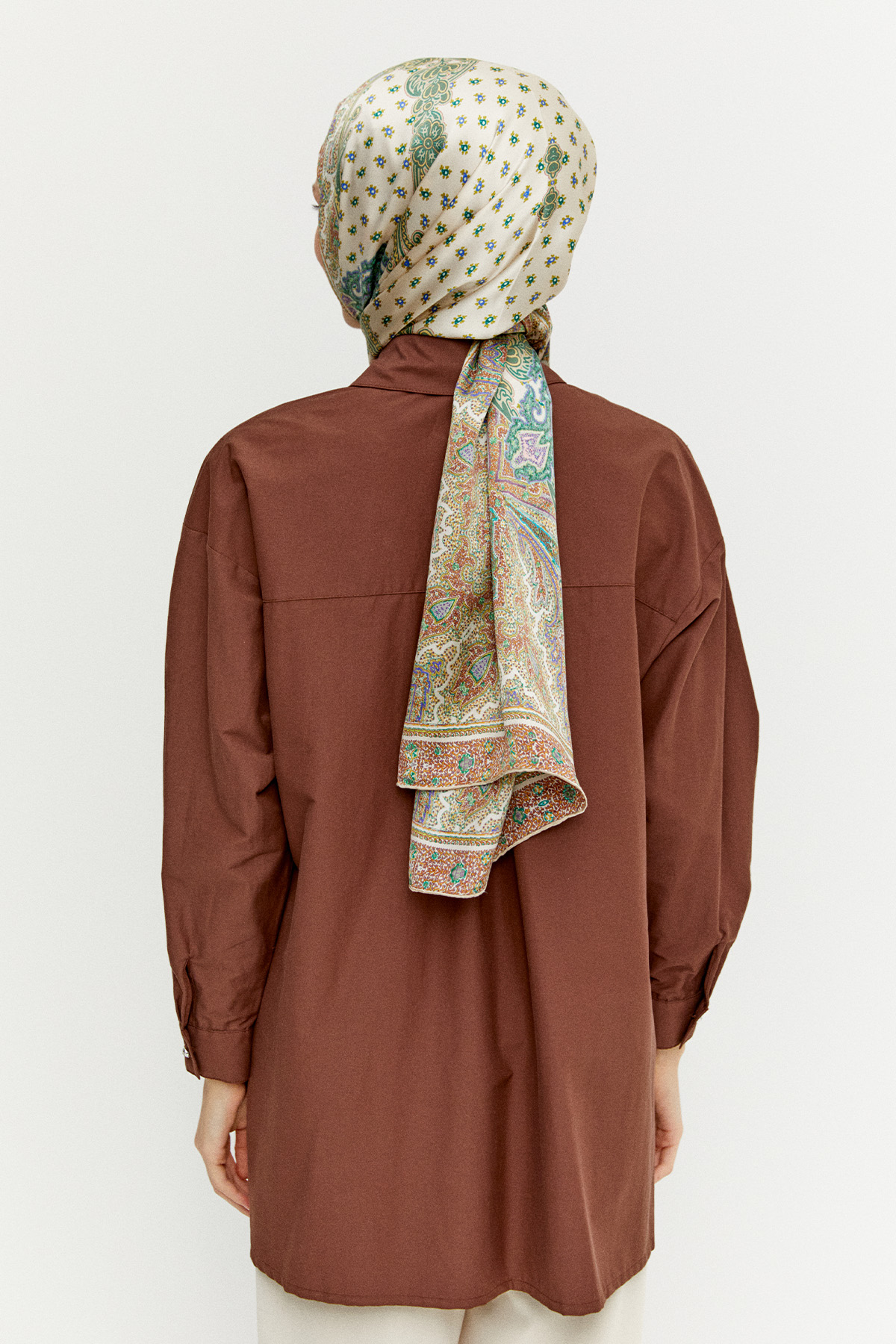 Taş Detaylı Çift Cepli Poplin Tunik