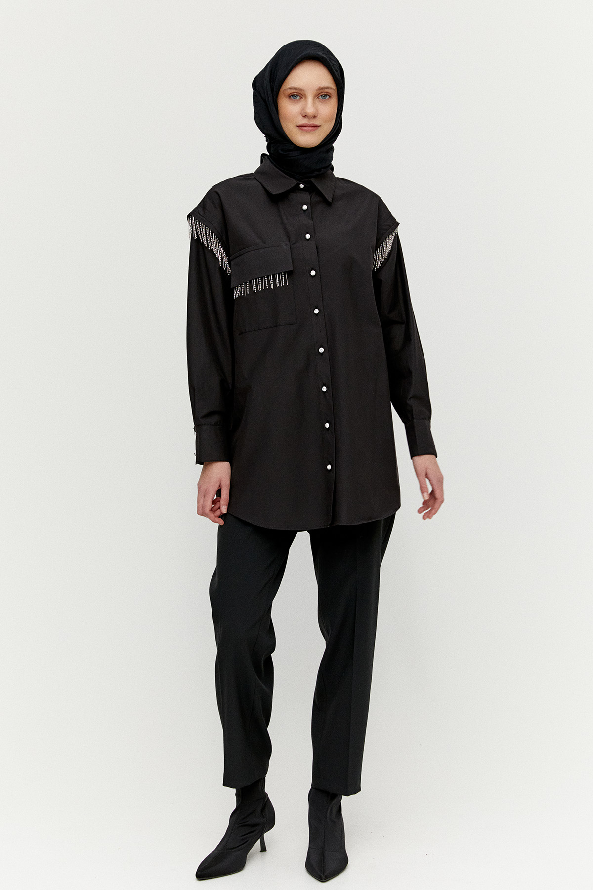 Sarkıt Taşlı Spor Şık Tunik