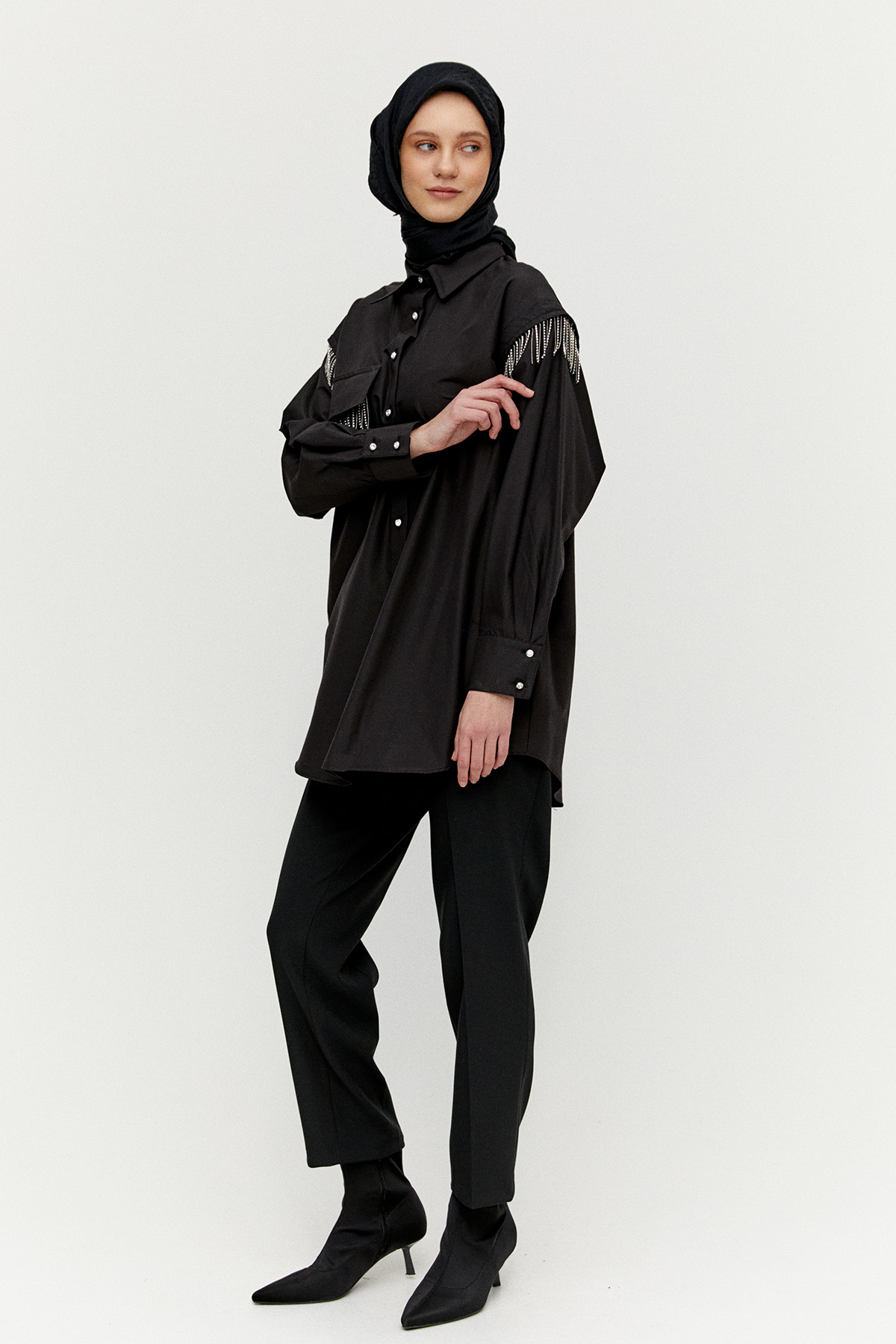 Sarkıt Taşlı Spor Şık Tunik