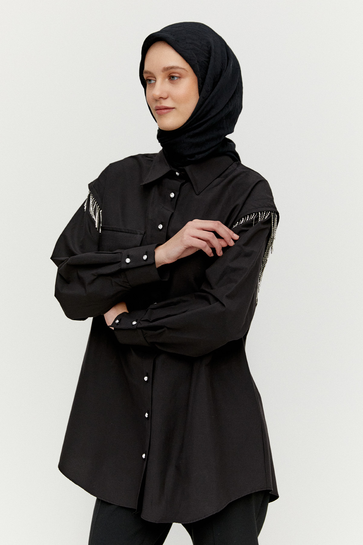 Sarkıt Taşlı Spor Şık Tunik