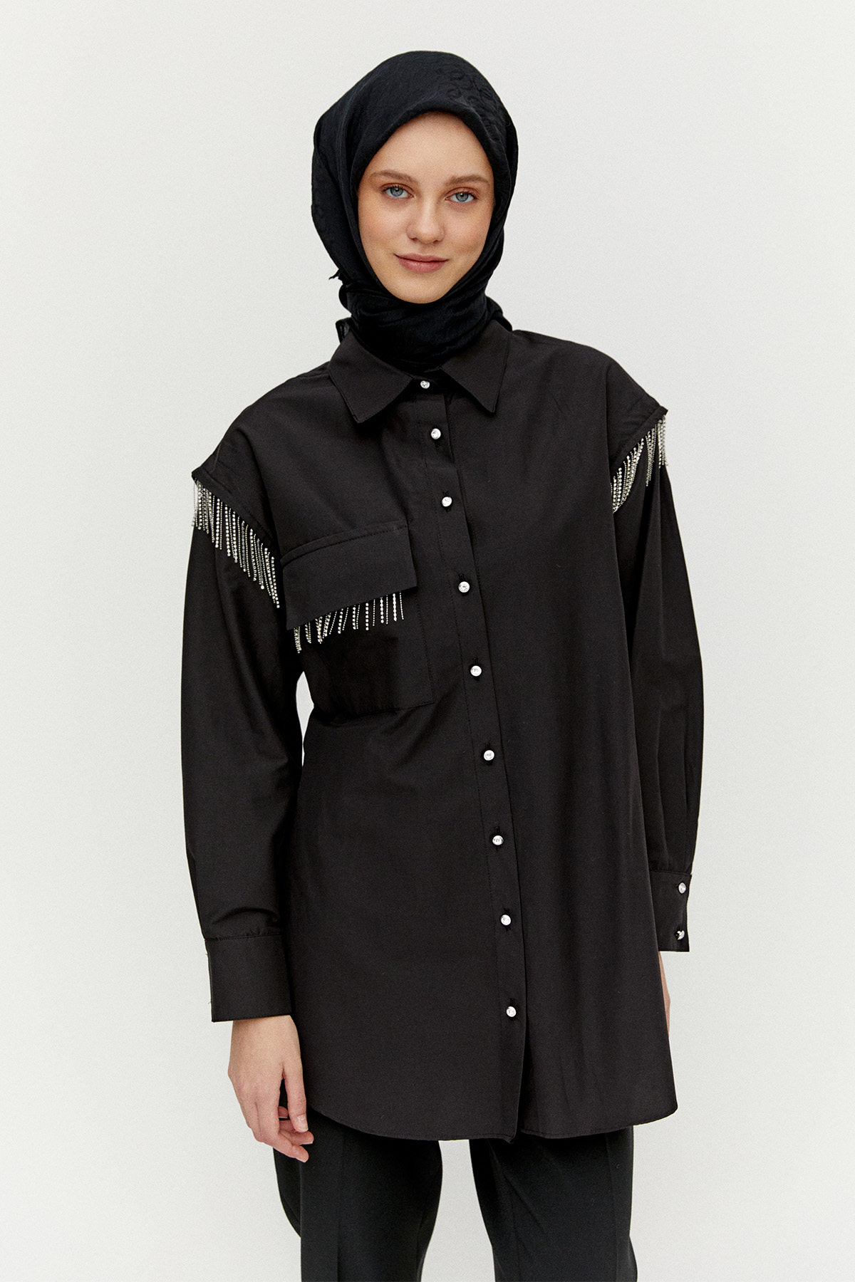 Sarkıt Taşlı Spor Şık Tunik