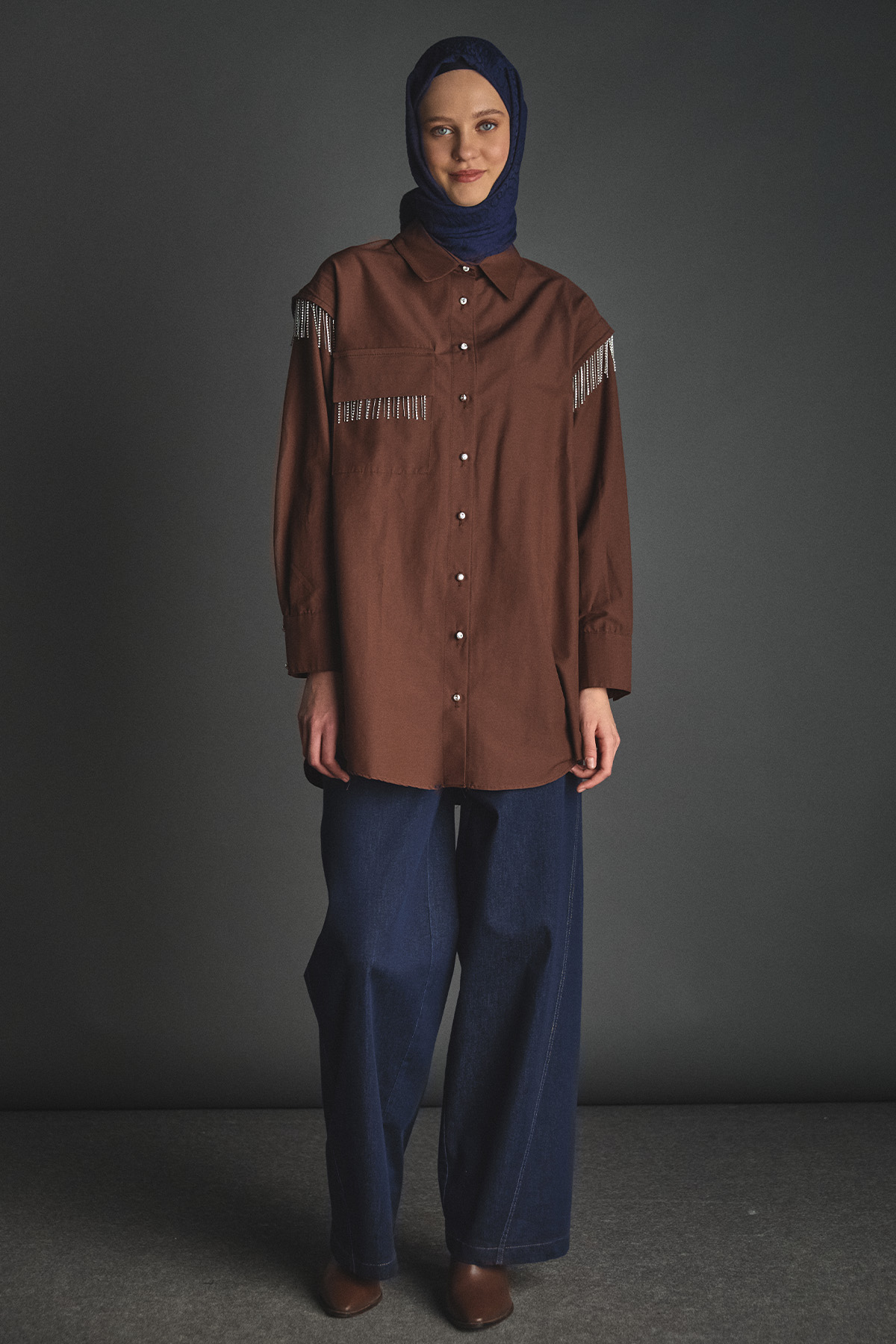 Sarkıt Taşlı Spor Şık Tunik