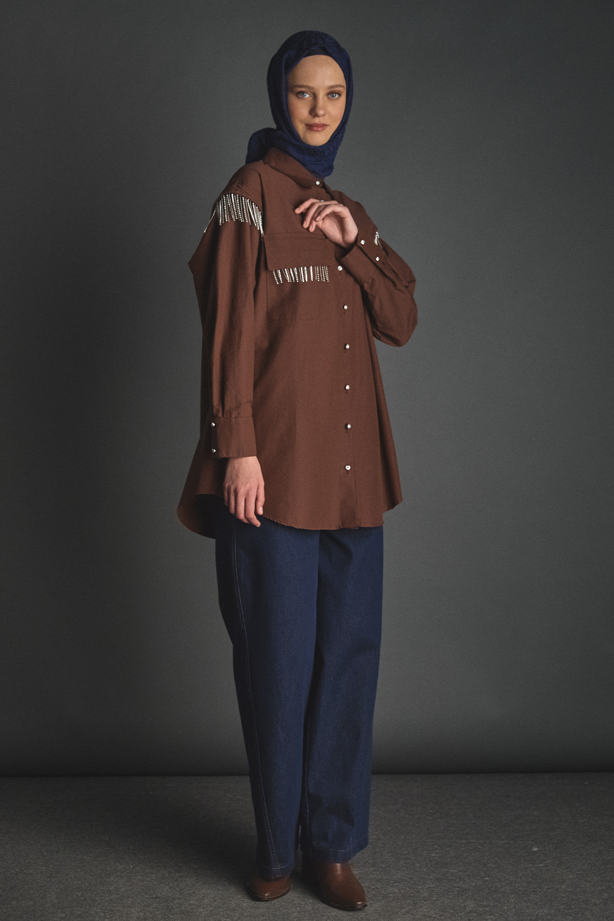 Sarkıt Taşlı Spor Şık Tunik