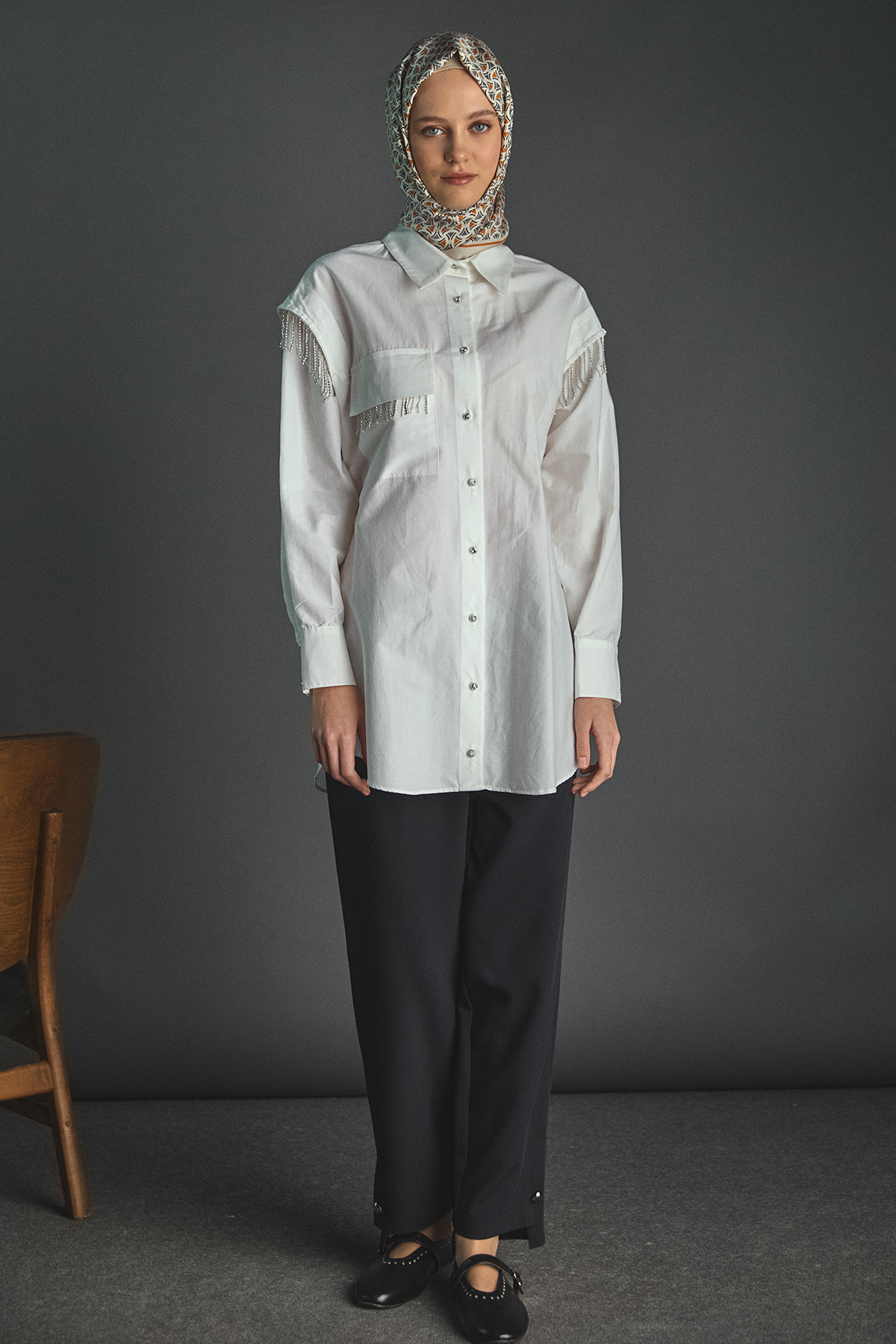 Sarkıt Taşlı Spor Şık Tunik