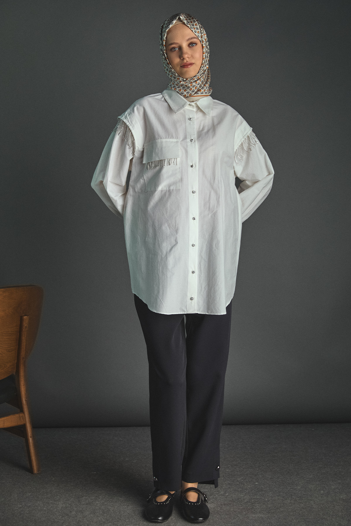 Sarkıt Taşlı Spor Şık Tunik