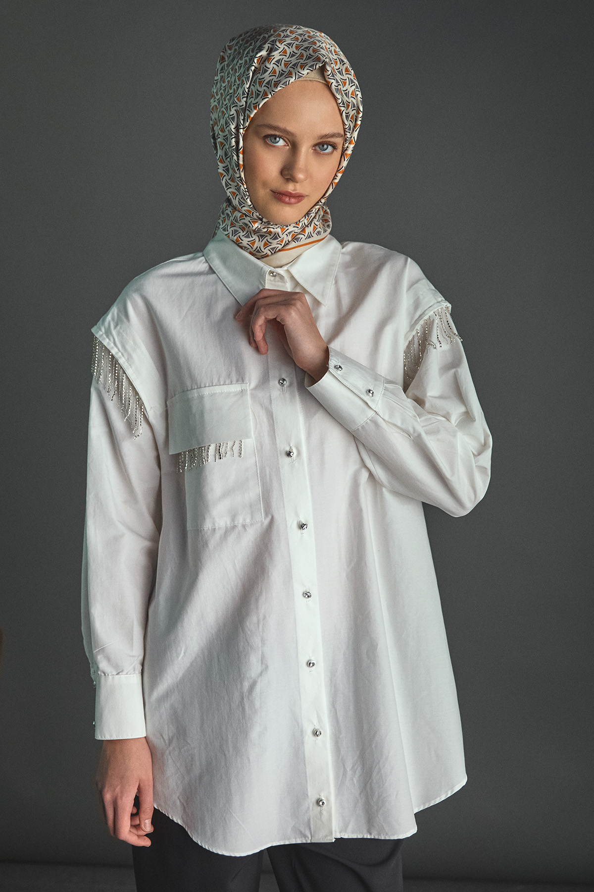 Sarkıt Taşlı Spor Şık Tunik