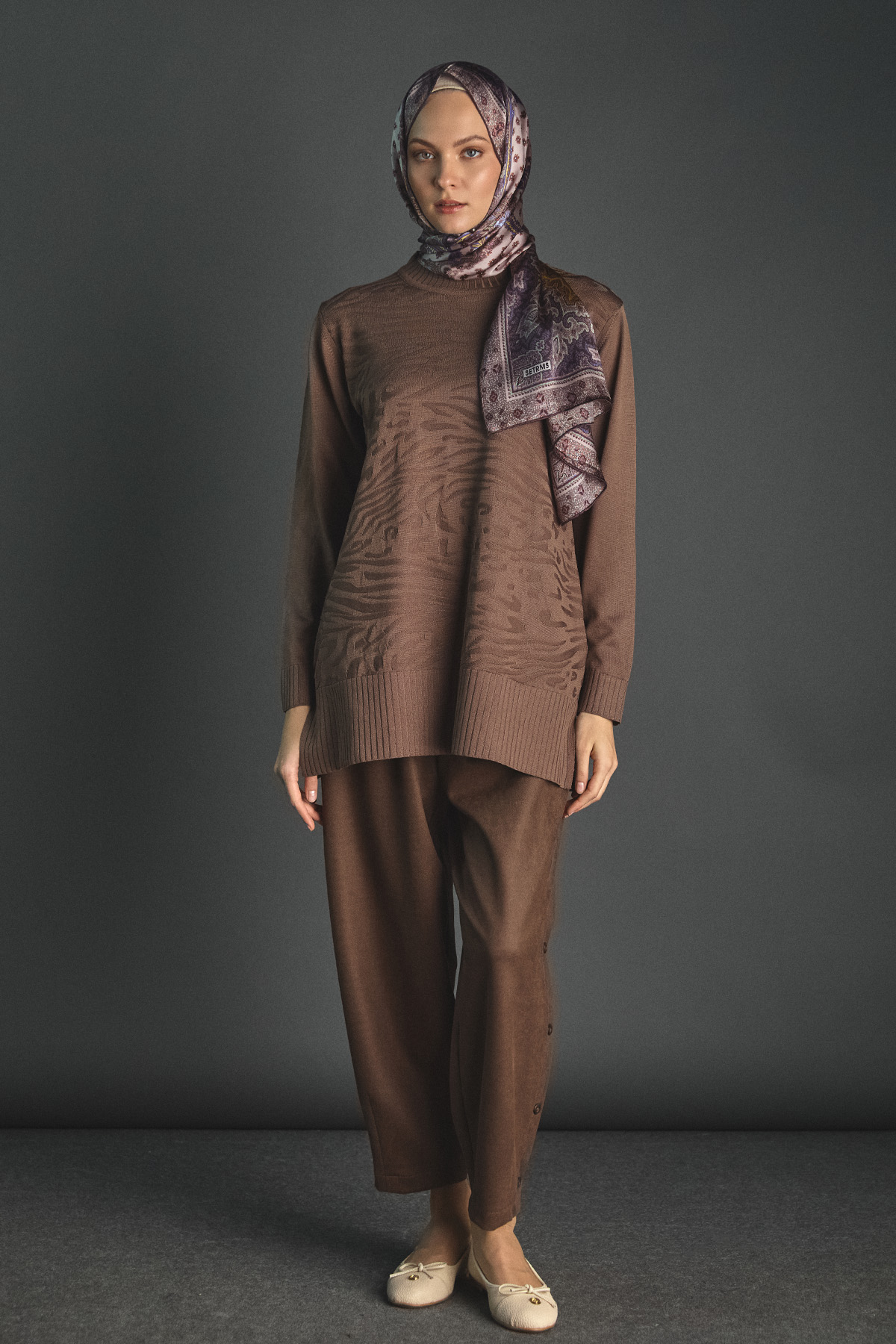 Karma Desenli Triko Tunik