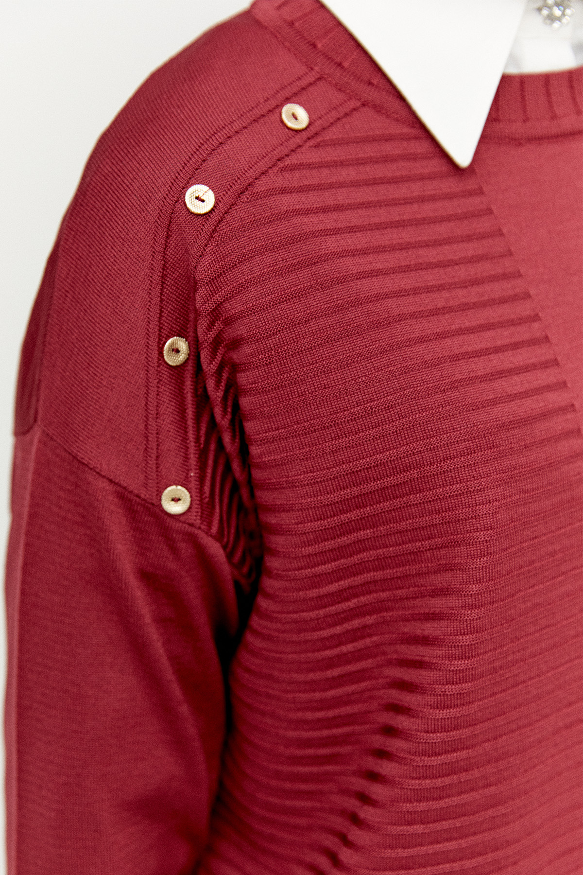 Süs Düğmeli Triko Tunik