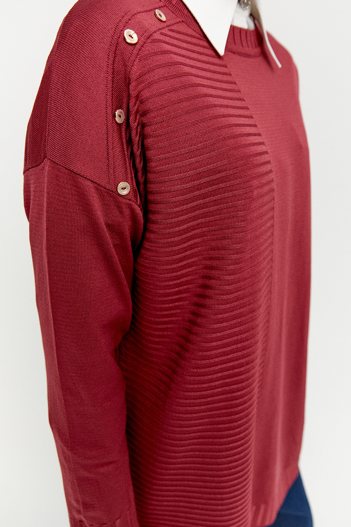 Süs Düğmeli Triko Tunik