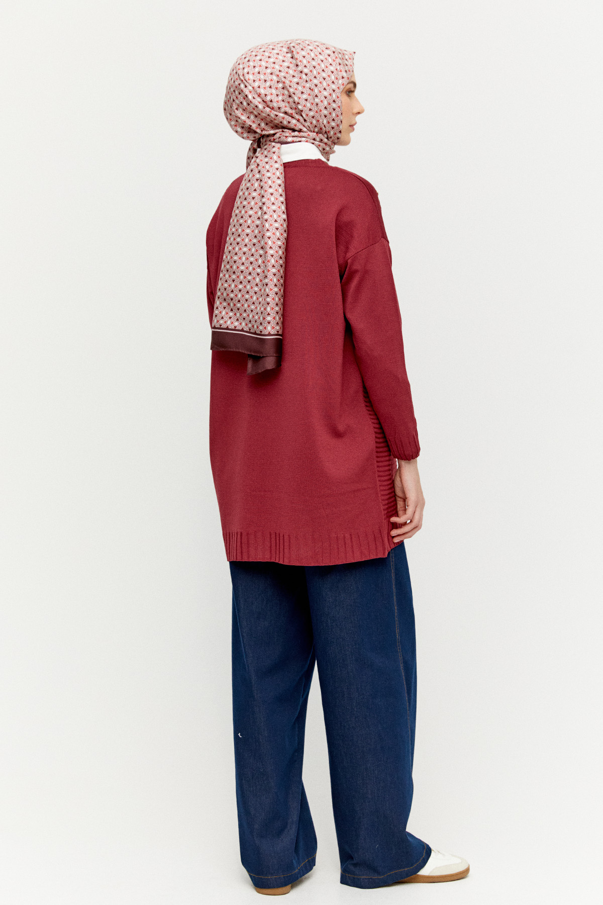 Süs Düğmeli Triko Tunik