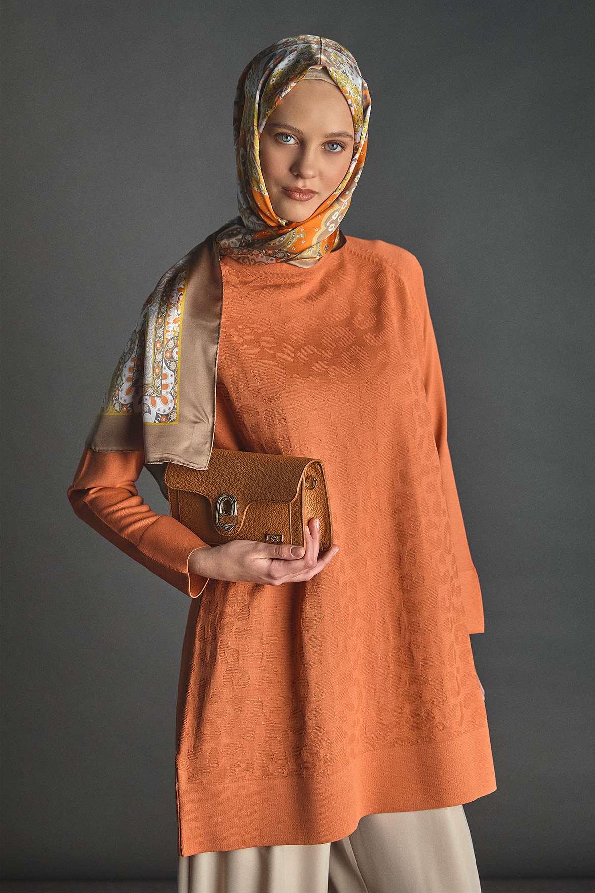 Leopar Desenli Reglan Triko Tunik