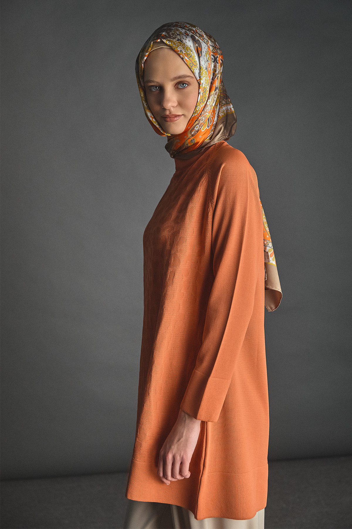 Leopar Desenli Reglan Triko Tunik