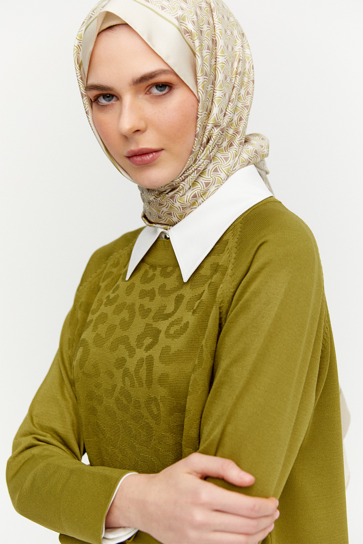 Leopar Desenli Reglan Triko Tunik